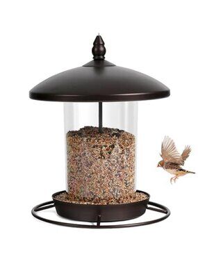 New Metal Roof Bird Feeder - Chew Proof for Outdoor